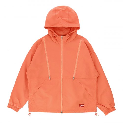 Дышащая оверсайз худи-куртка на двойной молнии (Orange)