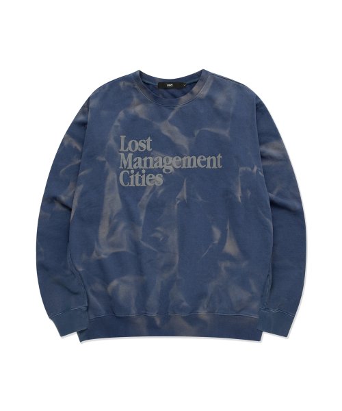 ★2022SS新作★LMC★SUN BLEACHED SERIF SWEATSHIRT LMC Sun Bleached Serif Crew Sweat Navy | END. (US)