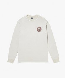 FC GRAPHIC PIGMENT DYED LONG SLEEVE TEE-L BEIGE