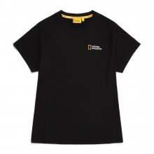 내셔널지오그래픽 N222WTS830 여성 파인번팅 스몰 로고 반팔 티셔츠 CARBON BLACK