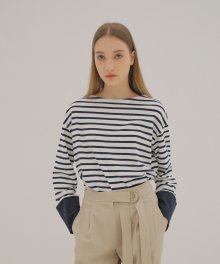OVER FIT STRIPE TEE / 3COLOR