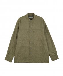 PLEATED SHIRT khaki