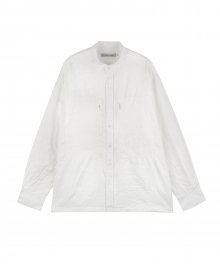 PLEATED SHIRT white