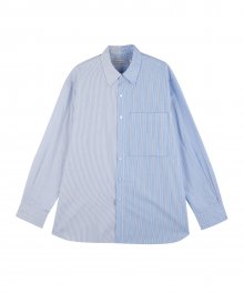 MIX STRIPED SHIRT light blue