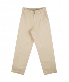 BELTED CHINO PANTS beige