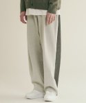 제로(XERO) Deep One Tuck Half Pants [Grey/Black]