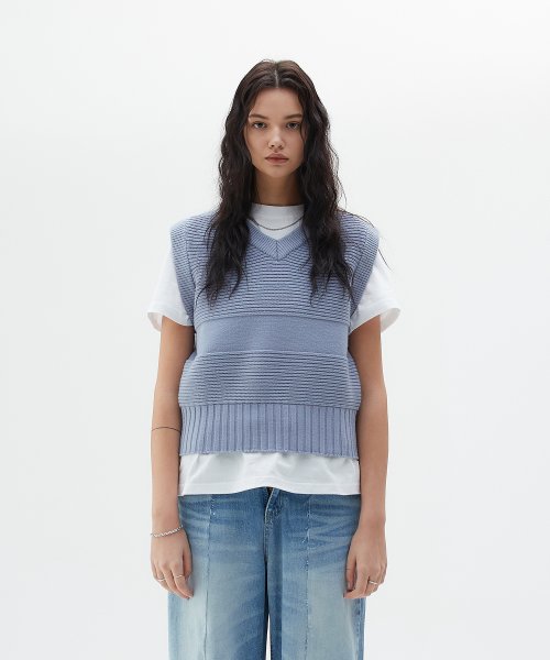 LY BOLD VEST(PURPLE)