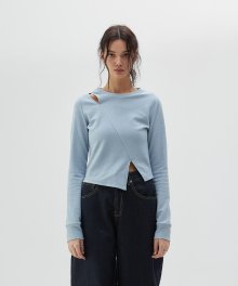 LY CUTTING TOP(SKY BLUE)