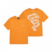 체커보드 백로고 반팔 티셔츠 SF (Orange)
