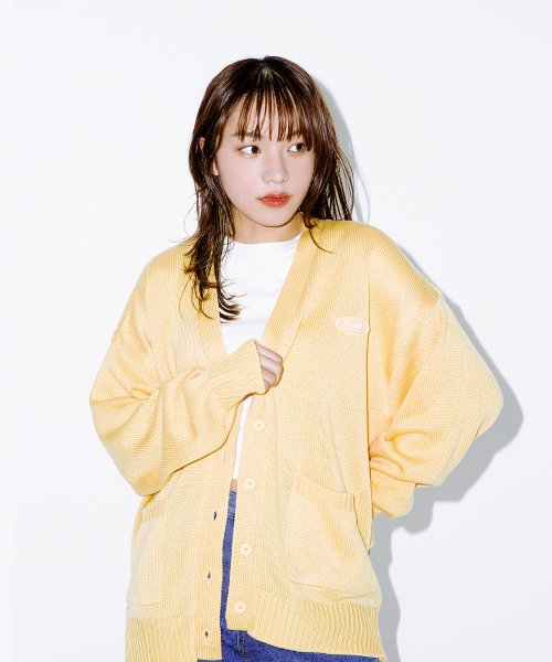 데이라이프(DAYLIFE) 스몰 로고 니트 가디건 (레몬) - 55,000 | 무신사 스토어