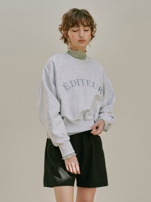 2.80 Embroidery sweatshirt (White melange)