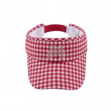 Gingham Check Sun Visor_Red