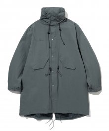 nylon military fishtail jacket grey