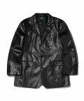 FLIP Crack Leather Blazer_Black