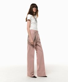 CLASSIC STRAIGHT COTTON PANTS [PINK]