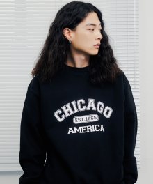 시카고 스웨트셔츠(블랙)