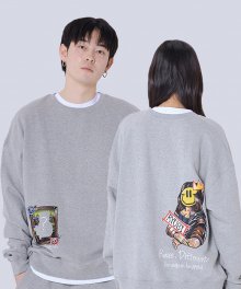 [ATW X COLLABO] 류시 모나리자 맨투맨_GY