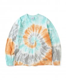 (SS22) Tie Dye L/S Tee Mint/Orange/Grey