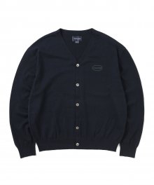 E/T-Logo Knit Cardigan Navy