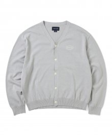 E/T-Logo Knit Cardigan Light Grey