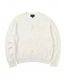 E/T-Logo Knit Cardigan Ecru