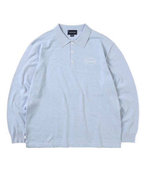 MUSINSA | thisisneverthat® E/T-Logo Knit Polo Light Blue