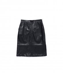 Attention please leather skirt - BLACK