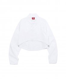 Heavy twill bolero jacket - WHITE