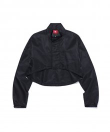 Heavy twill bolero jacket - BLACK