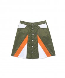 Coloration 6-button skirt - KHAKI