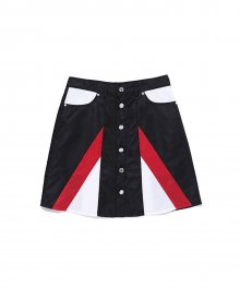 Coloration 6-button skirt - BLACK