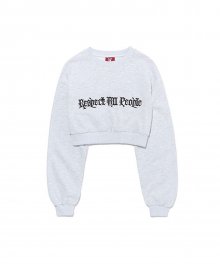 R.A.P crop sweatshirt - W/GREY