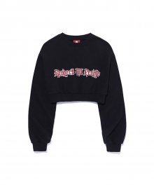 R.A.P crop sweatshirt - BLACK