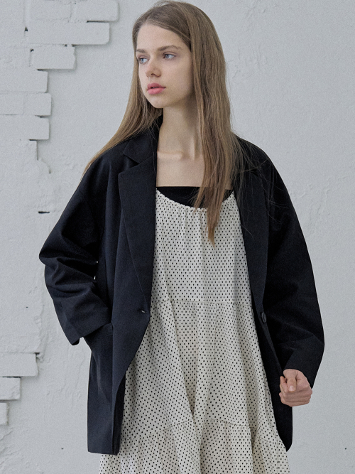 Overfit Basic Tailored Jacket - Black