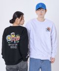 [ATW X COLLABO] 류시 해바라기 스마일 맨투맨_BK