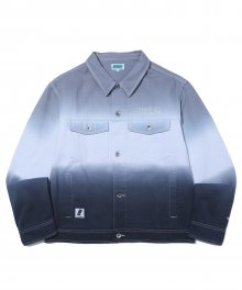 TIEDYE GRADATION TRUKER JACKET GREY