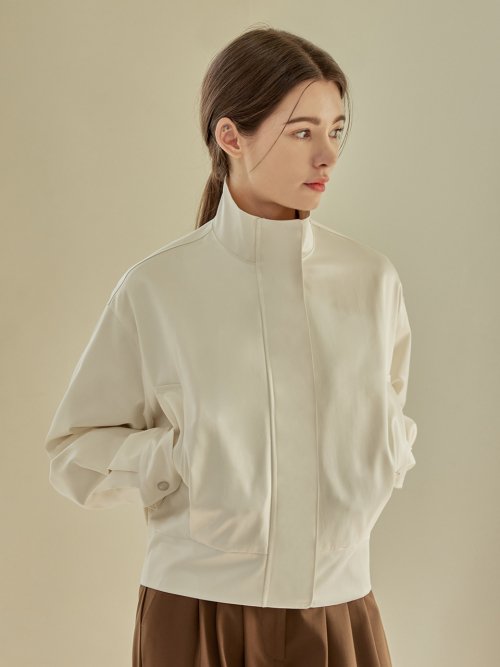 Embo high neck bomber jumper_IVORY