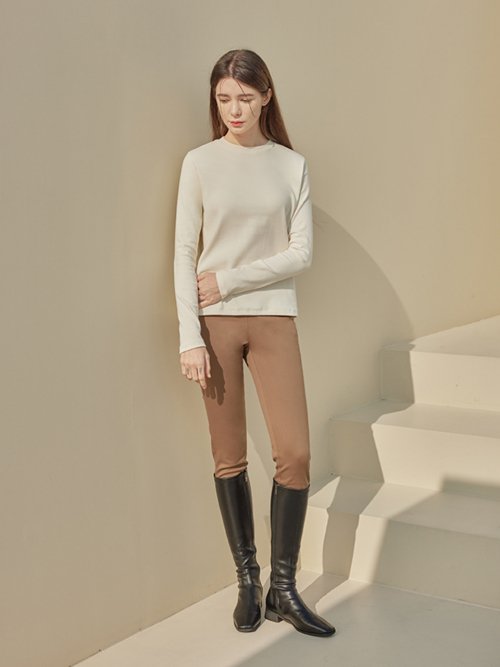 Es slim cut skinny pants_BROWN