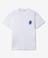 남성 앵커 로고 패치 반소매 티셔츠 - 화이트 / JT0061PG0772001