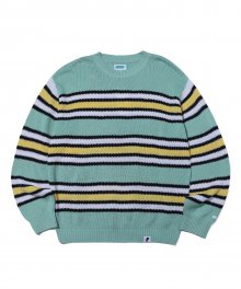 STRIPE COLOR BLOCK KNIT MINT