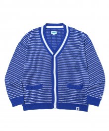 STRIPE POINT CARDIGAN BLUE