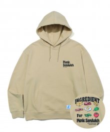 MARKM SENDWICH GRAPHIC HOODIE BEIGE