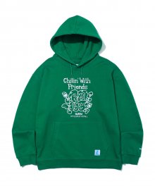 MARKM FRIEND GRAPHIC HOODIE GREEN