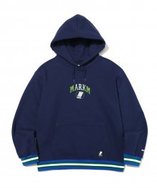 STRIPE POINT HOODIE  NAVY