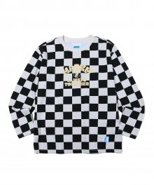 CHECKERBOARD CHECK T-SHIRT BLACK