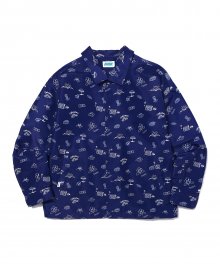ALL OVER PATTERN JACKET BLUE