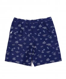 ALL OVER PATTERN SHORTS NAVY