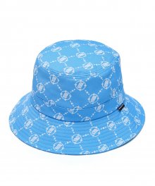 MONO SYMBOL BUCKET HAT SKY BLUE