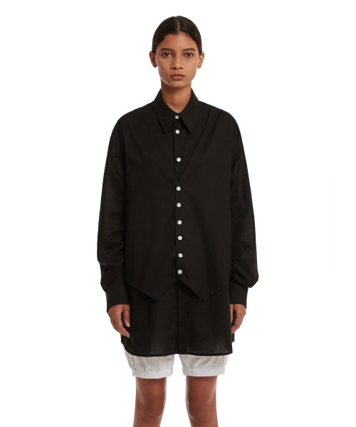 Vest Layered Shirt_Black