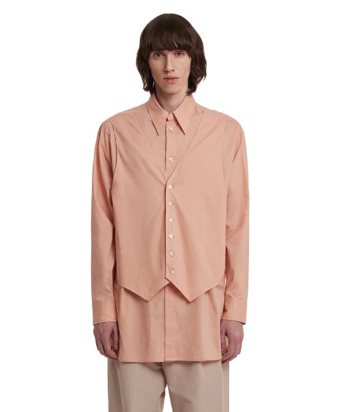 Vest Layered Shirt_Pink